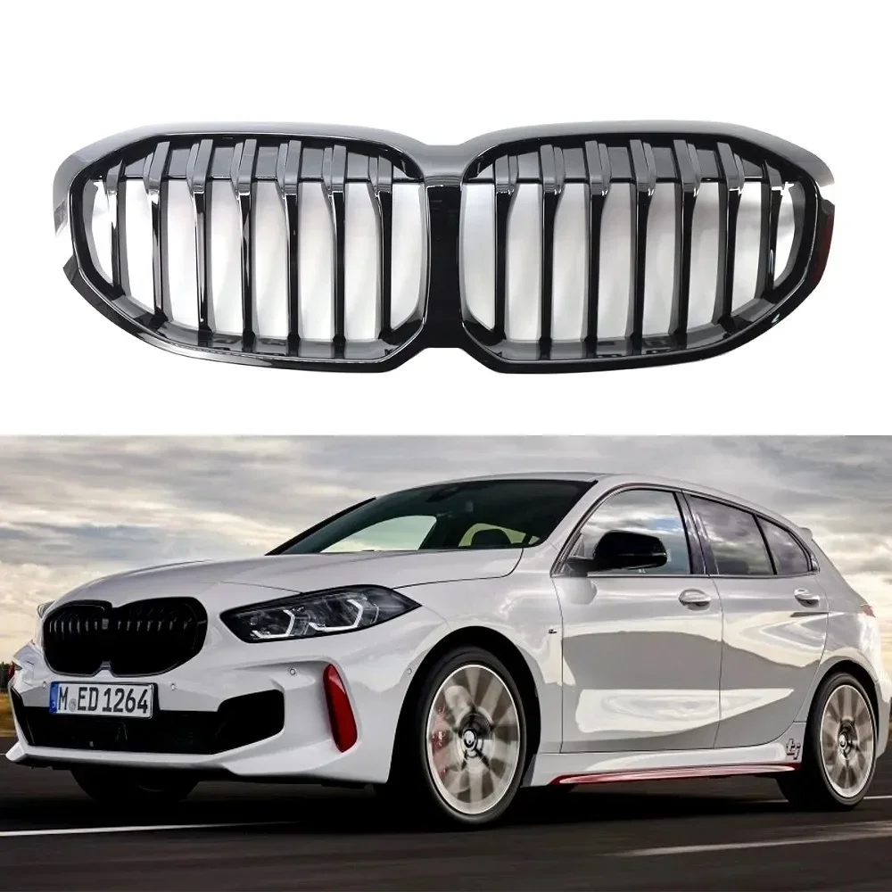 

for 2019-2021 BMW 1 Series F40 118i 128ti M135i Bright Black Car Front Bumper Grille OE: 51138080490