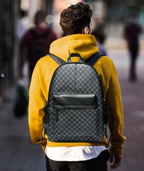 Business Men Leather Backpack, Multi functional Schoolbag fit 15.6 inch Laptop,  Travel Weekend Vintage Backpack