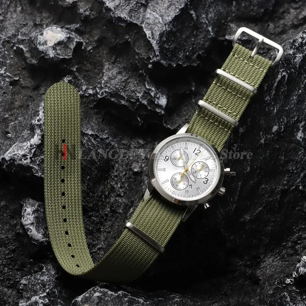 Correa de nailon de alta calidad para hombre, correa de reloj resistente al agua de 18mm, 19mm, 20mm y 22mm, correa de reloj informal militar, cinturón deportivo del ejército