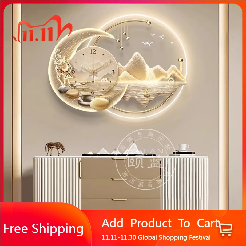 ساعات حائط رقمية Led فاخرة كبيرة مطعم الشمال الحد الأدنى ساعة حائط صامتة الإبداعية Horloge Murale ديكور المنزل