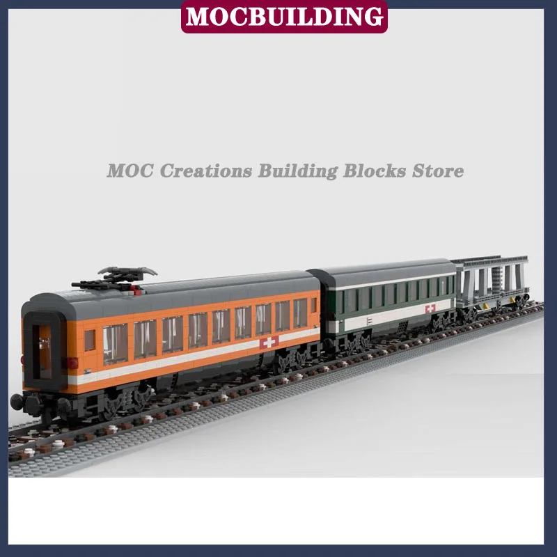 MOC City Transport Truck Old Wagons Model Building Block Assembly Passenger Transport Truck Collection Toy Gifts