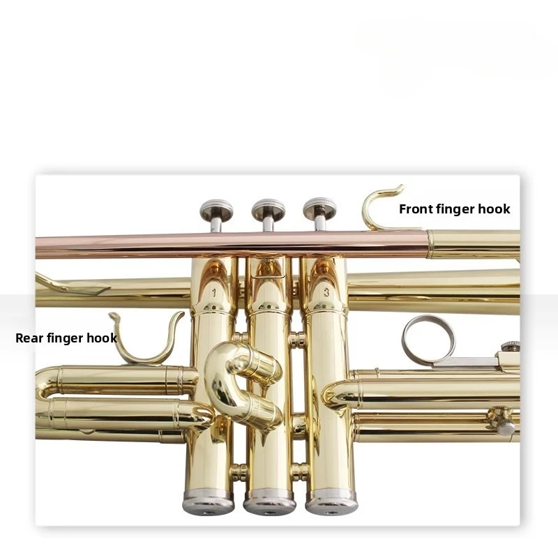 2pcs  trumpet finger hook front and back thumb hook copper finger hook back finger hook musical instrument trumpet repair parts