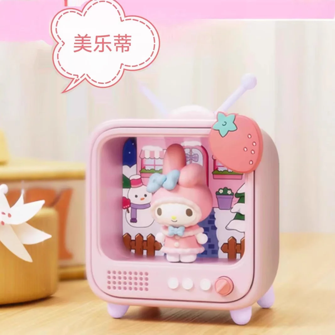 New Sanrio TV Nightlight Blind Box Handmade Luminous Ornament Kulomi Melody Girl Heart Girl Birthday Gift