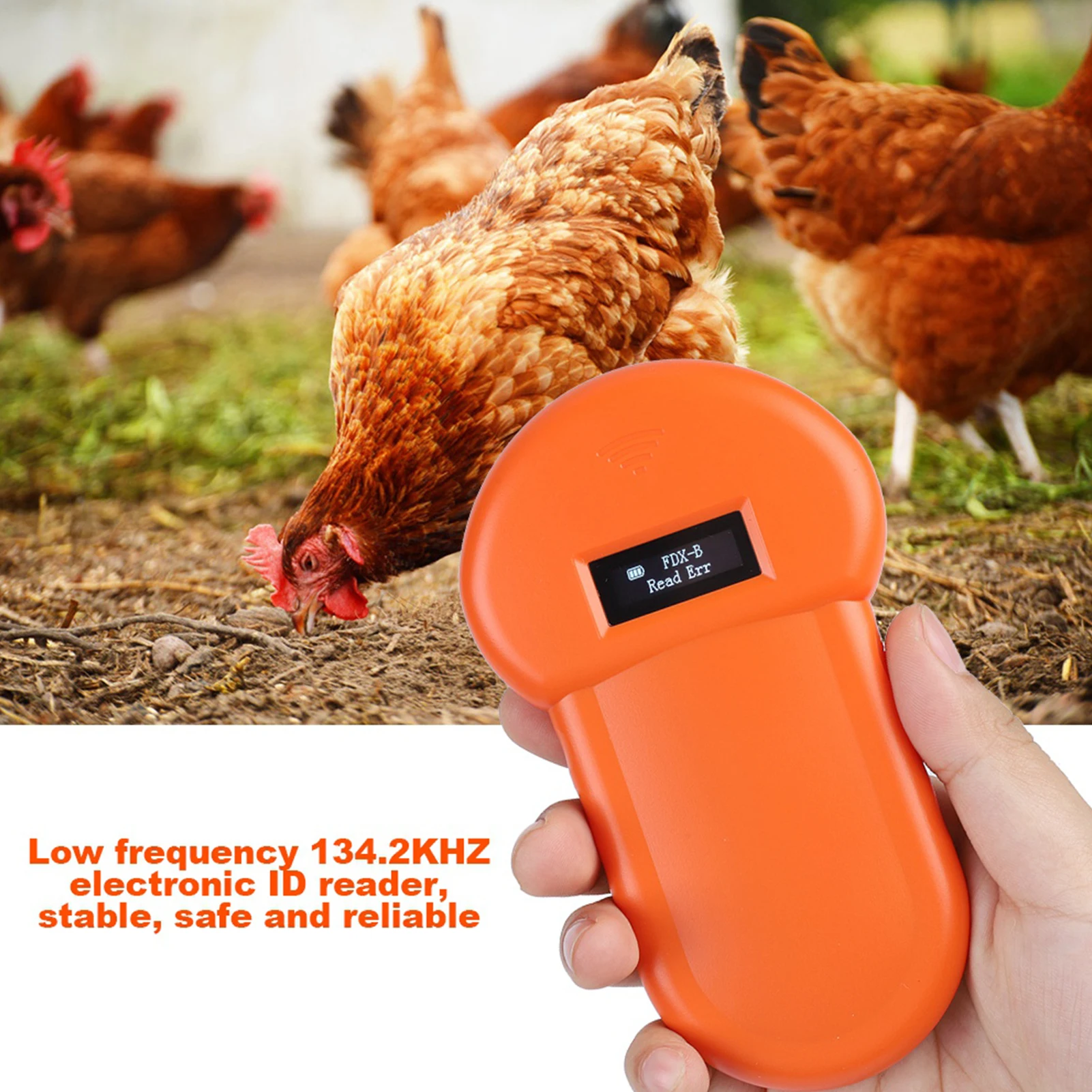 134.2Khz LCD ISO ID Chip Animal Reader RFID Dog Microchip Handheld Pet Scanner Microchip Pet Scanner