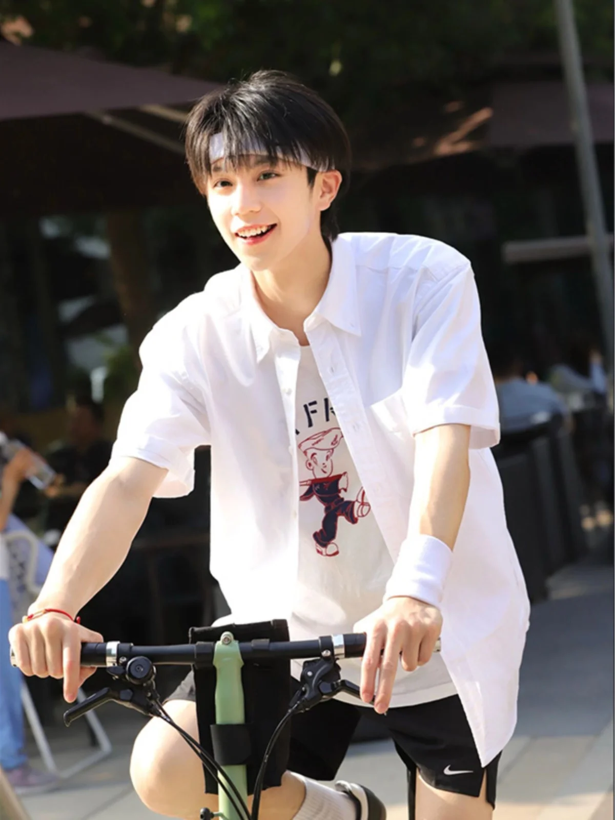 

Белая футболка с коротким рукавом для мальчиков, летняя, повседневная, в американском стиле, однотонная, на пуговицах, 100% хлопок