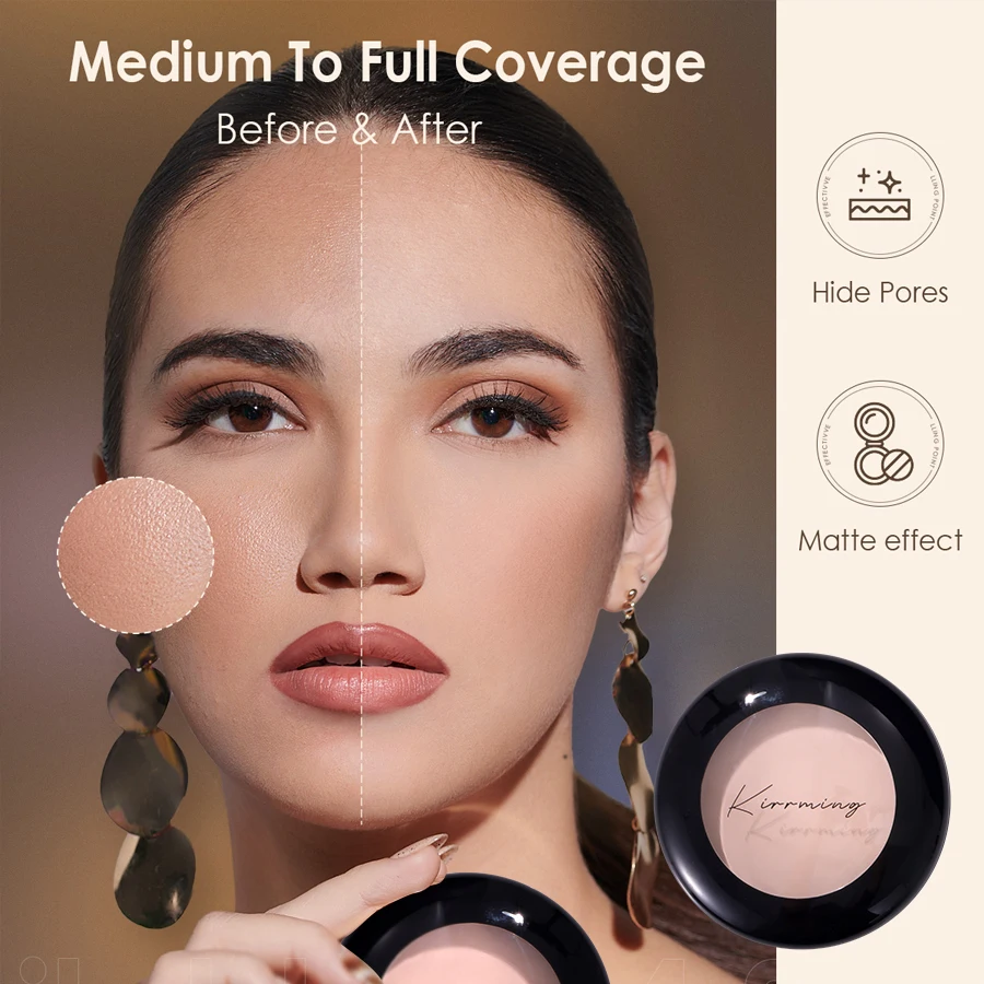 

KIRRMING oil control waterproof setting powder, 12H lasting skin tone, invisible pores，Cosmetics for everyday makeup