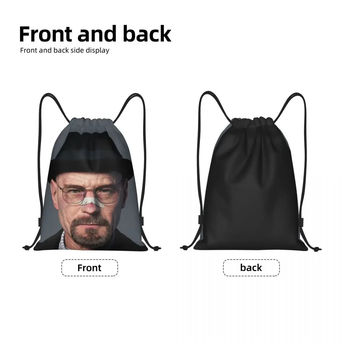 Heisenberg Drawstring Bags for Training Yoga Backpacks Women Men Walter White Hat Digital Art Sports Gym Sackpack