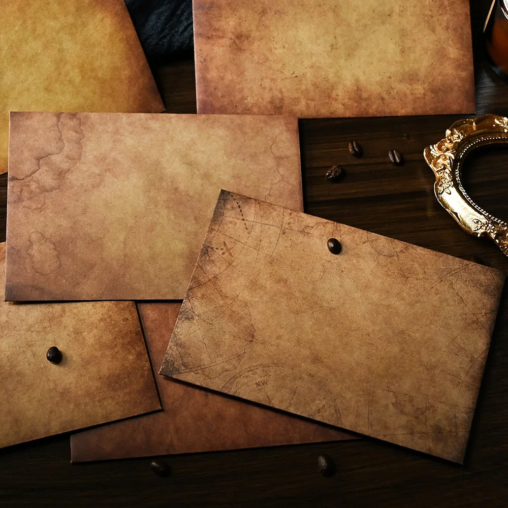 Sobres de papel grueso con diseño Vintage, papelería Retro gruesa, invitación de boda, regalo convidado, sobres para tarjetas de felicitación, 10 Uds.