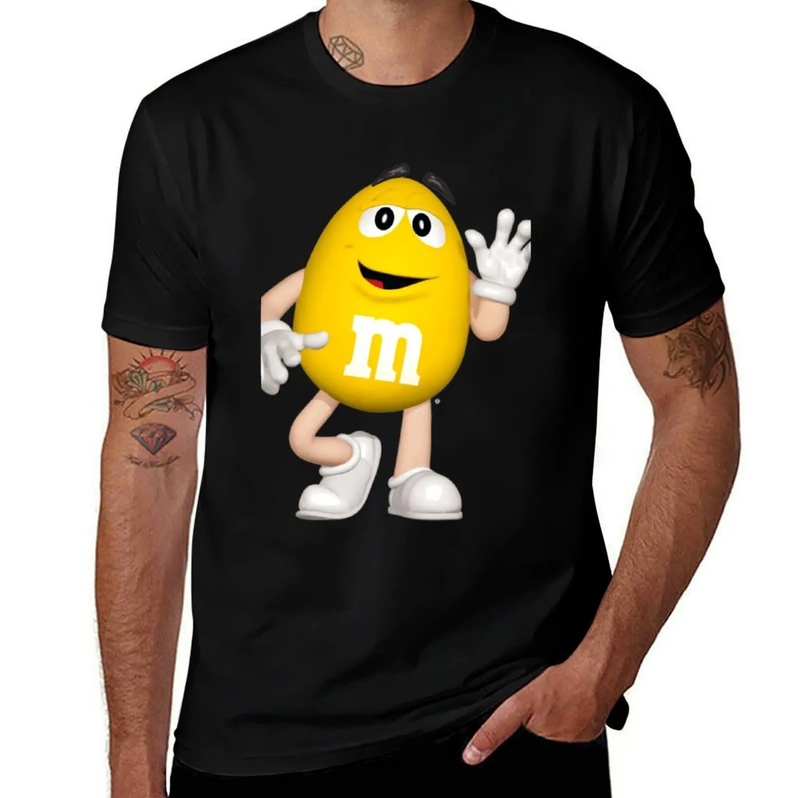 

Yellow MM \t \t T-Shirt man t shirts for men casual funny t shirts cotton