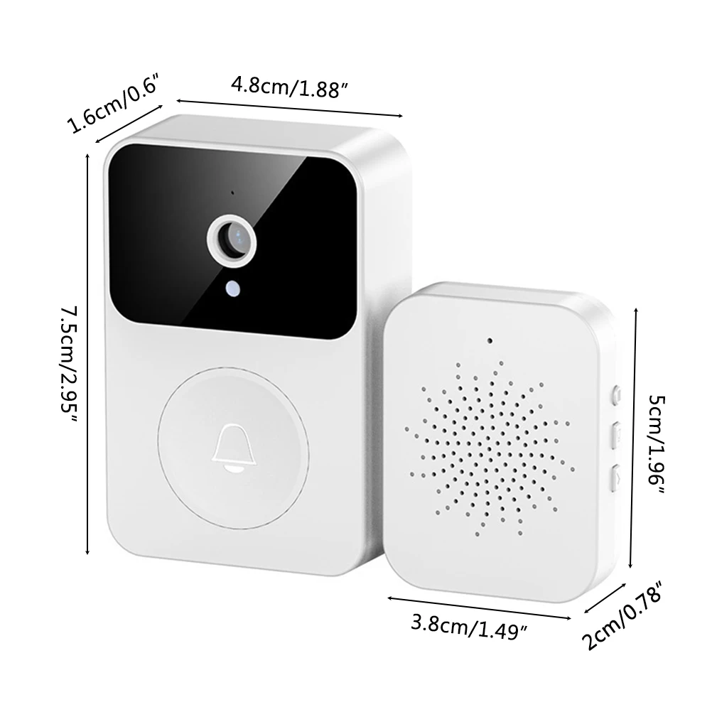 Timbre de puerta de seguridad inalámbrico con Video remoto inteligente, intercomunicador Visual HD para el hogar, visión nocturna HD, WiFi, recargable