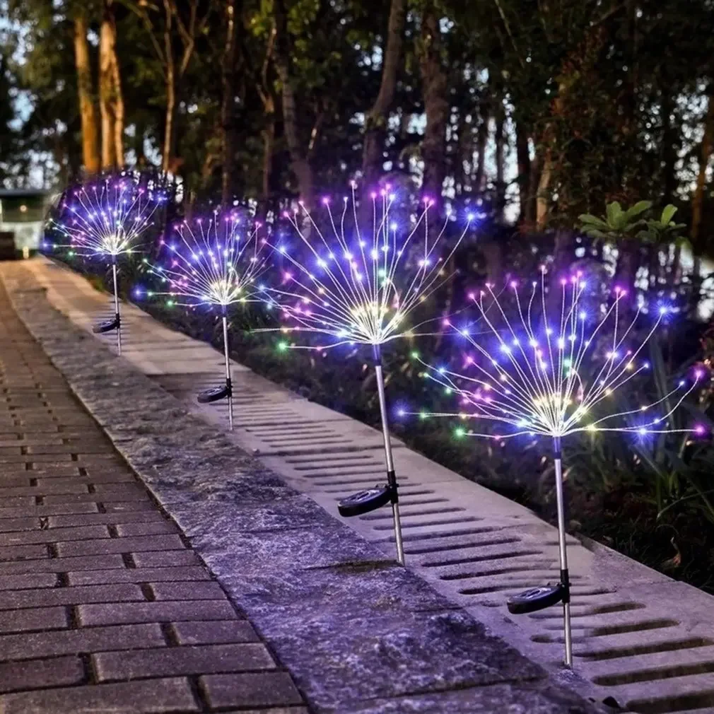 

Solar LED Garden Lights Outdoor Solar Light Dandelion Fireworks Ornaments Lawn Decor Lamp for Garden Landscape Lighting