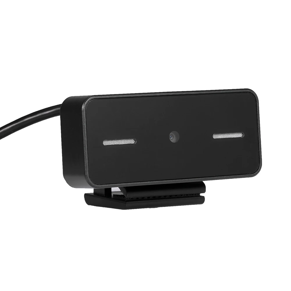 Black Webcam 2 Million Pixels USB Camera Fixed Focus Webcam Built-in Microphone Drive-free Web Camera for PC Laptop