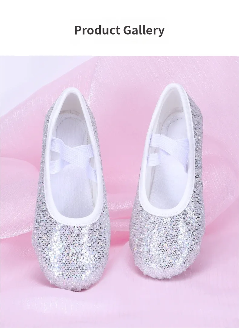 Glitzer-Laser-Tanzschuhe Glänzende Katzenkrallen-Schuhe für Bühnenauftritte Mädchen & Erwachsene Körpertraining Ballettschuhe – Detail 8
