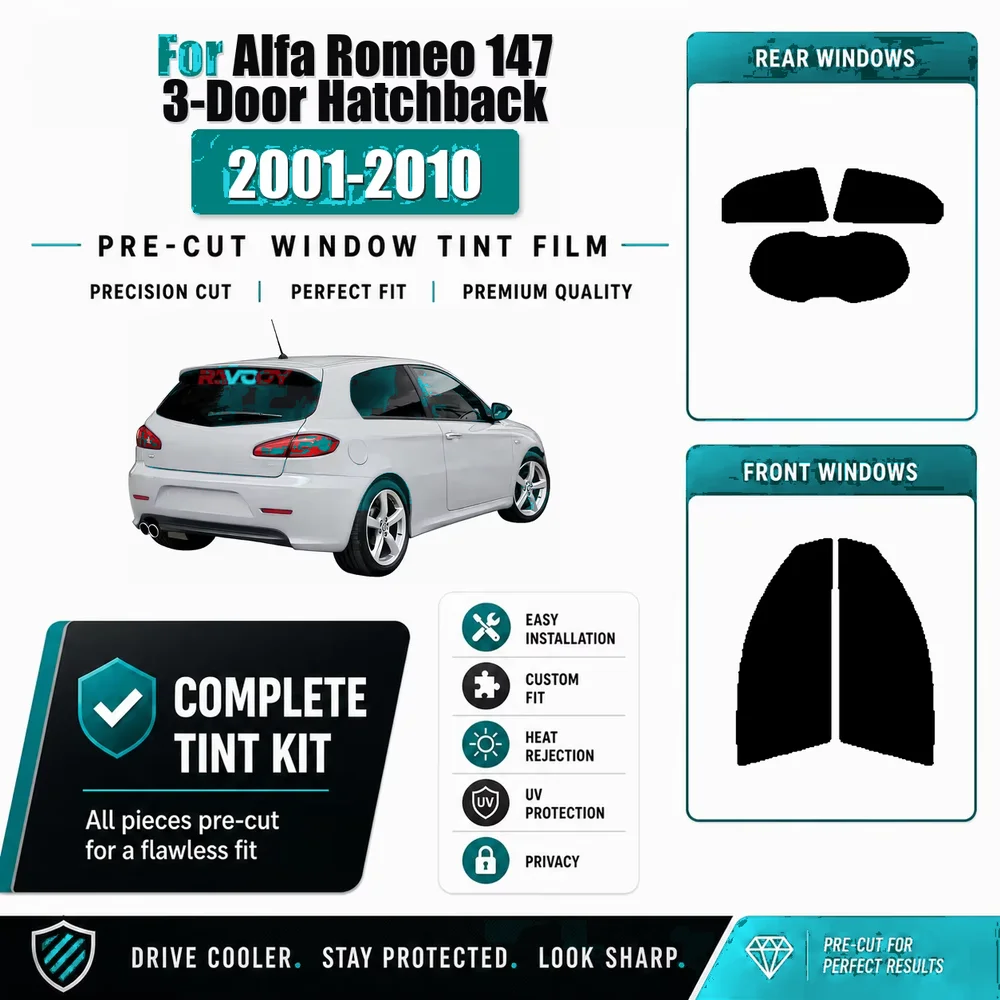 premium-precut-window-tint-kit-for-alfa-romeo-147-3-door-hatchback-2001-2010-nano-ceramic-film