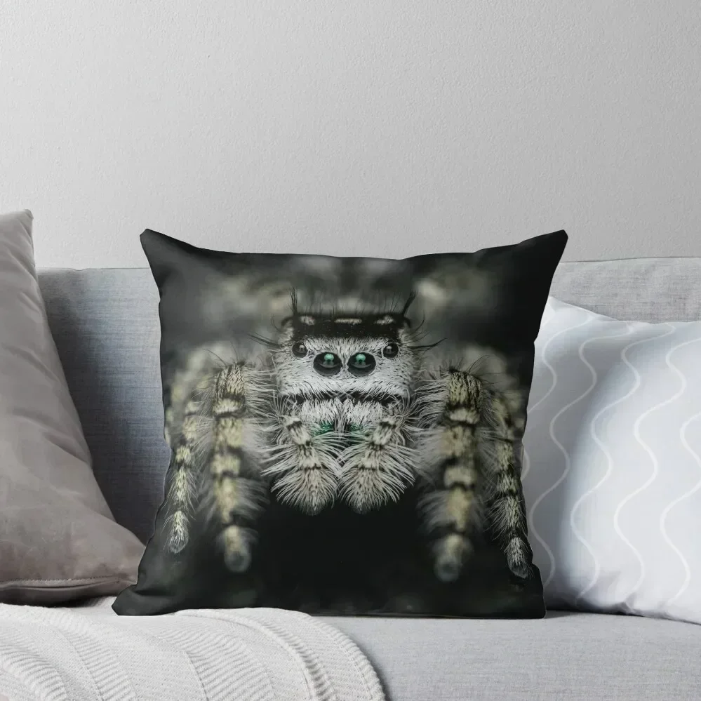 

Jumping Spider (Phidippus otiosus) Throw Pillow home decor items Sitting Cushion Anime Decorative pillow case pillow