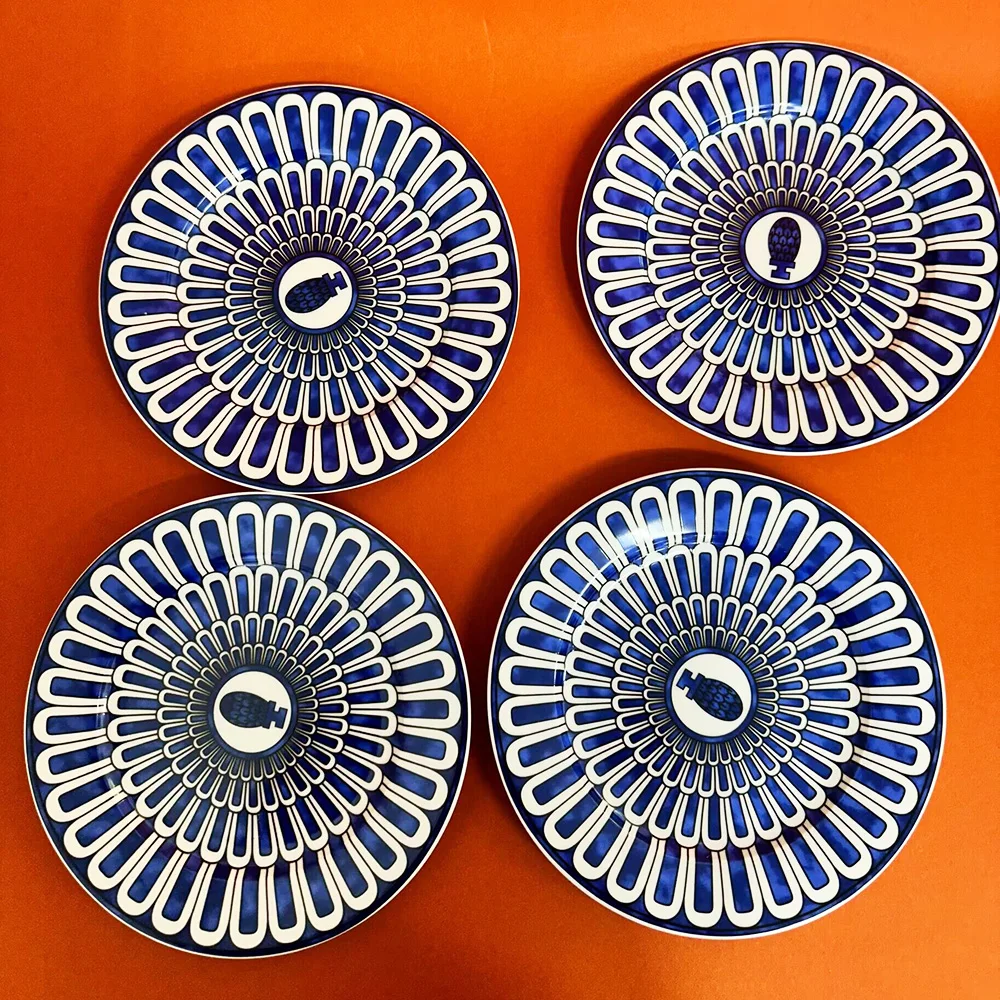 

Nordic Ceramic Plate Hand-Painted Art Creative Tableware Dinner Plates Set Charger Plates for Wedding Pasta Plate With Bowl