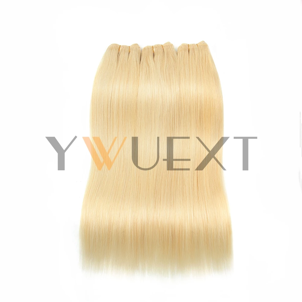 Human Hair Weft Extensions Straight 12"-24" Machine Remy Human Hair  Extension 50g/pack Can Curly Hair Weaves for Women