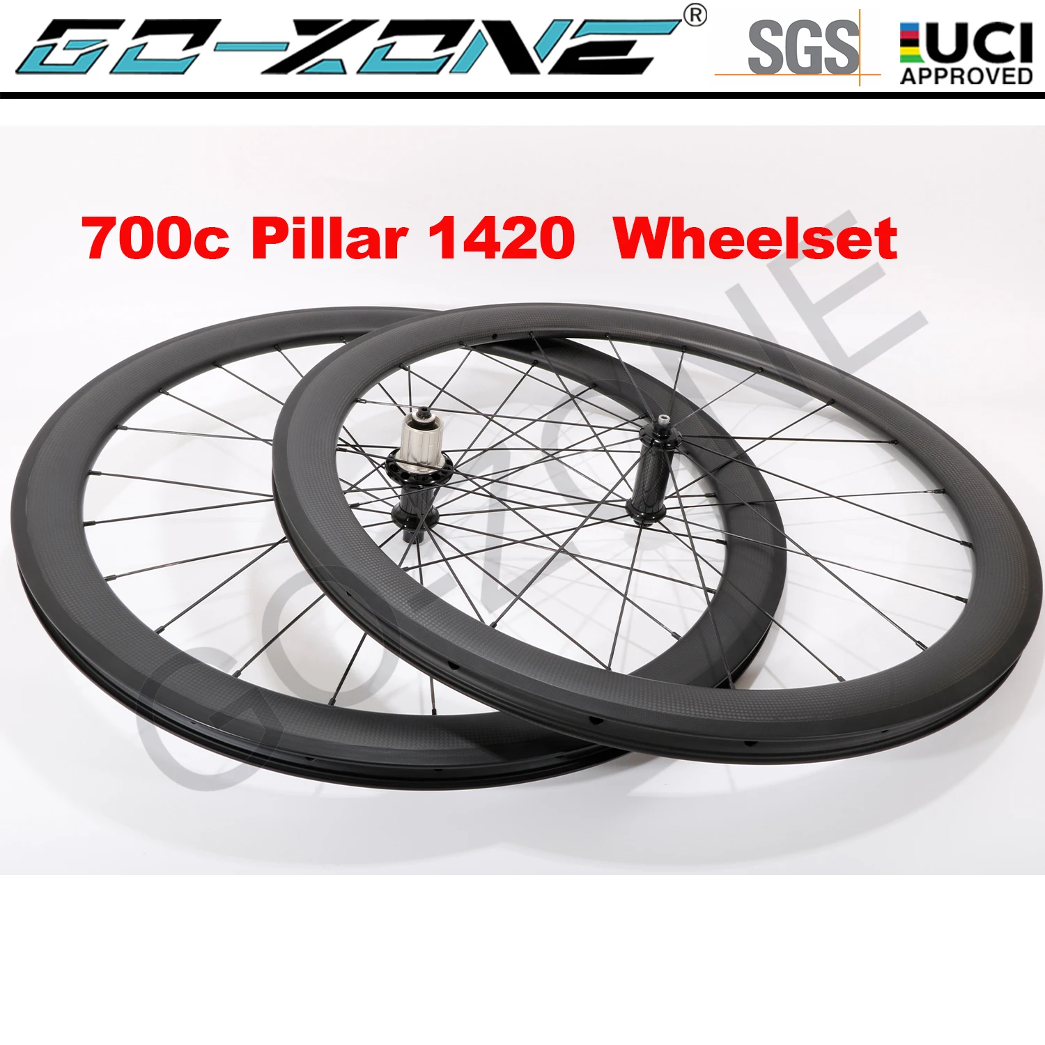 Rim Brake Carbon 700c  Wheelset  Clincher Tubeless Tubular Powerway  R36 Pillar 1420 Carbon Road Rim Brake Wheels