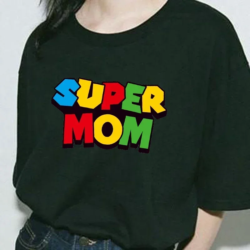 Camiseta de Super papá para hombre, camisa colorida de manga corta, Mario, Luigi, regalo del Día del Padre, Hipster de algodón, 2024