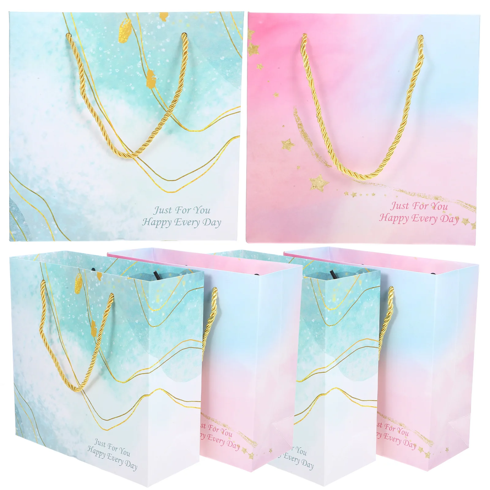 

12 Pcs Set Paper Bags for Party Favors Small Handles Bulk Birthday Gift Paper Bag For Birthday Bag Wedding Baby