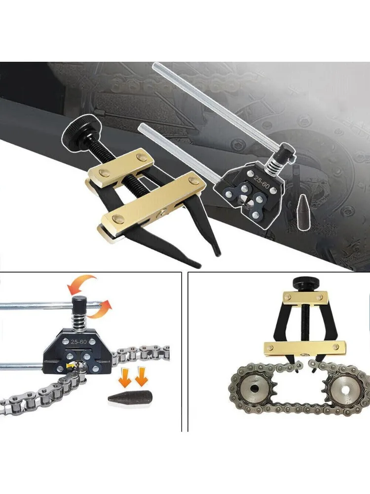 AliExpress Roller Chain Breaker Cutter Chain Holder Puller Disassembly Tools for Bicycle Motorcycle Go Kart ATV #25-60 Chains Replacement