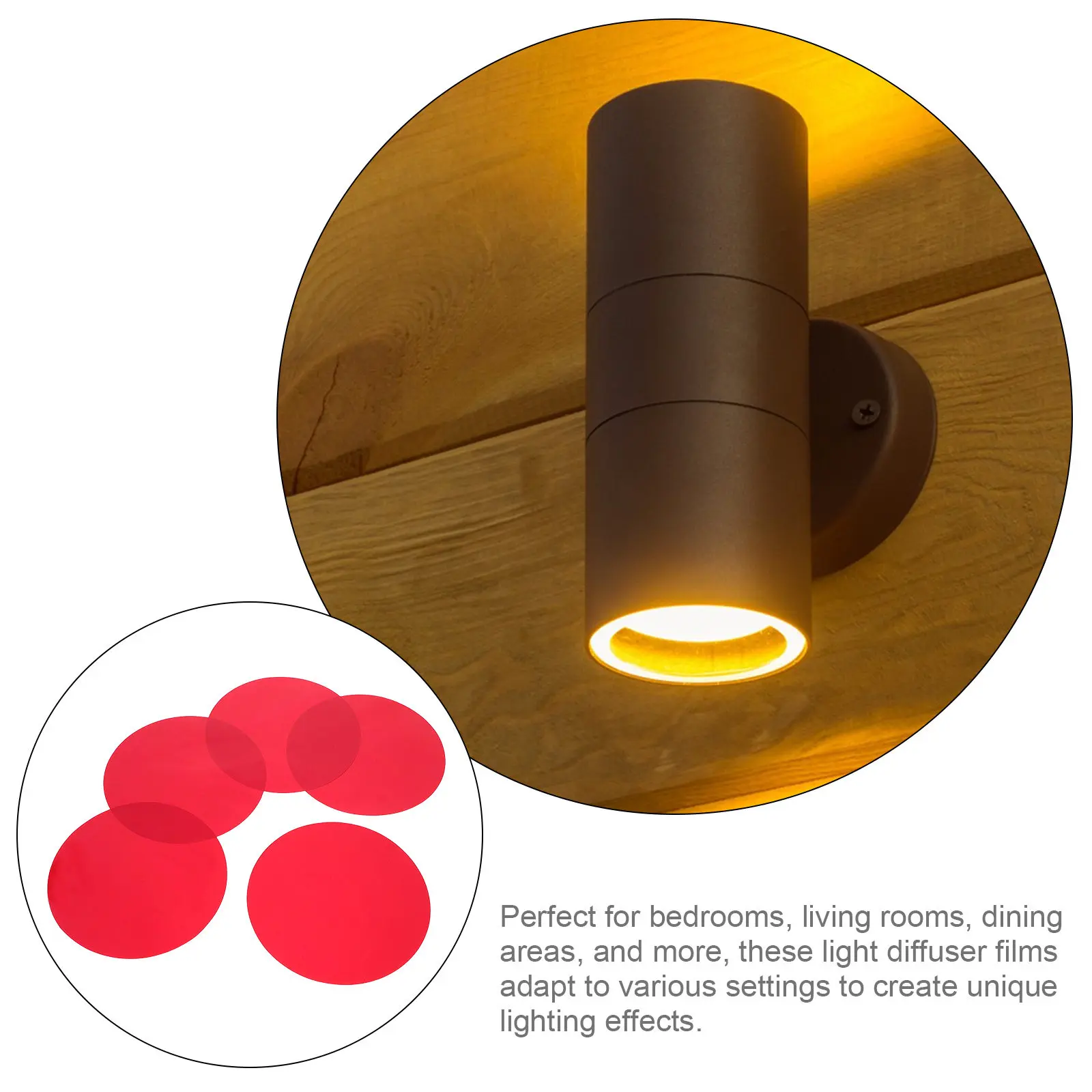 5Pcs Light Diffuser Film Color-Changing Transparent Sheets Warm Color Correction for Lamps Home Decor LED Light Filters