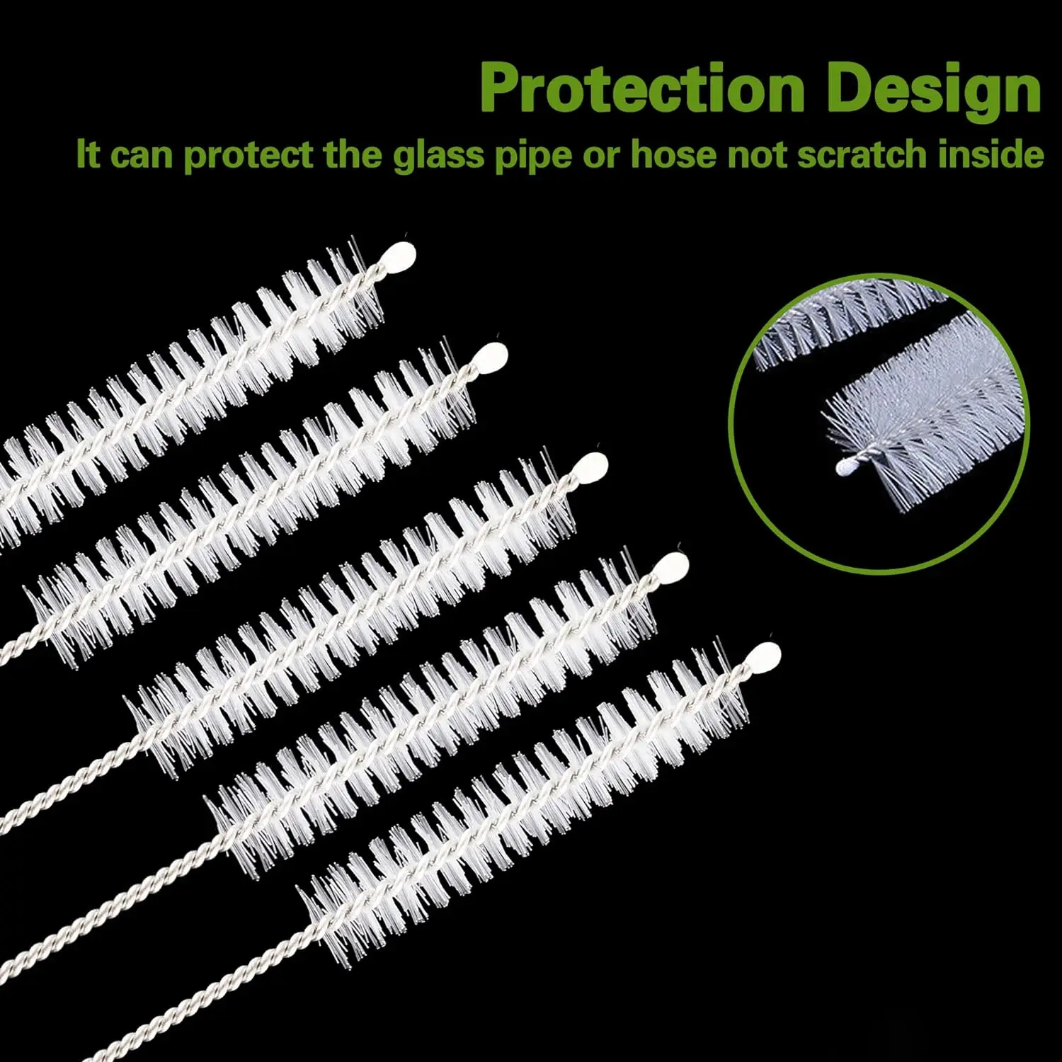 Straw Cleaner Brush Set for Stanley,10 Pieces 28cm Extra Long Stainless Steel Handle Reusable Pipe Tube Cleaner,Nylon Flexible