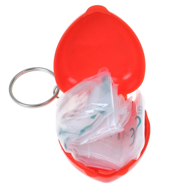 CPR Face Shield Mask Keychain Keying Emergency CPR Face Pocket Mask for First Aid CPR Training Outdoor Travel Survival