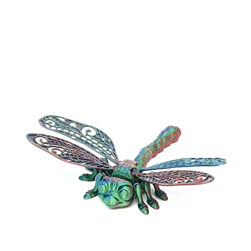 

Simulated Dragonfly 3D Printed Dragonfly Rotatable Animal Joints 3D Printed Dragonfly Figurine Poseable Joints Flexible