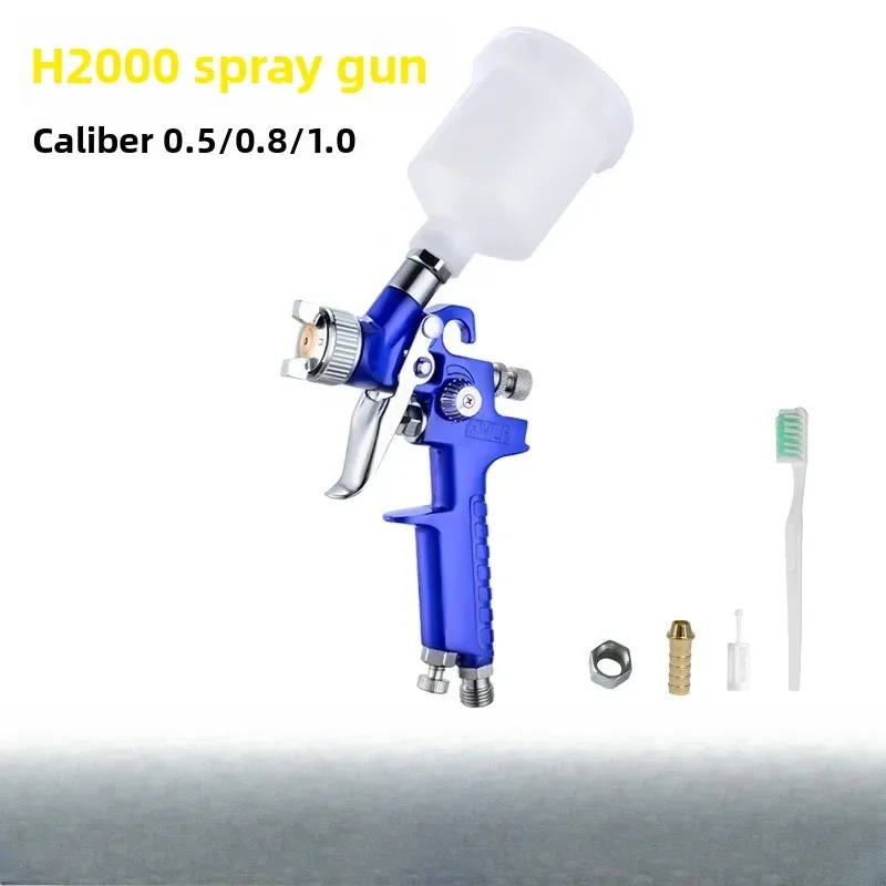 Lyr Mini Pistola De Pintura HVLP Profesional, Aerógrafo Para Pintar, Herramienta Neumática, H-2000 De Boquilla De 0,5 mm/0,8 mm/1.