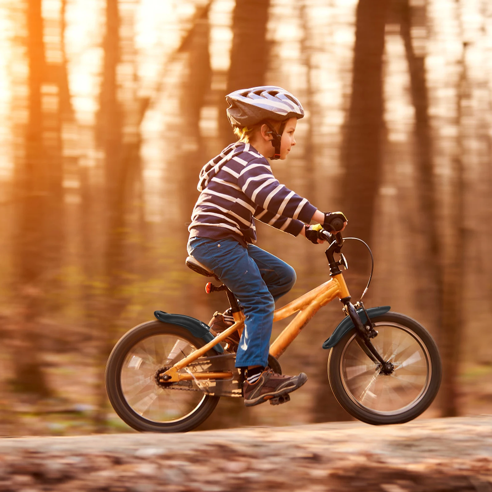 

Bike Rear 28cm Front Mudguard for Kids Bikes Riding Accessories Protective Bike Plate Durable Plastic