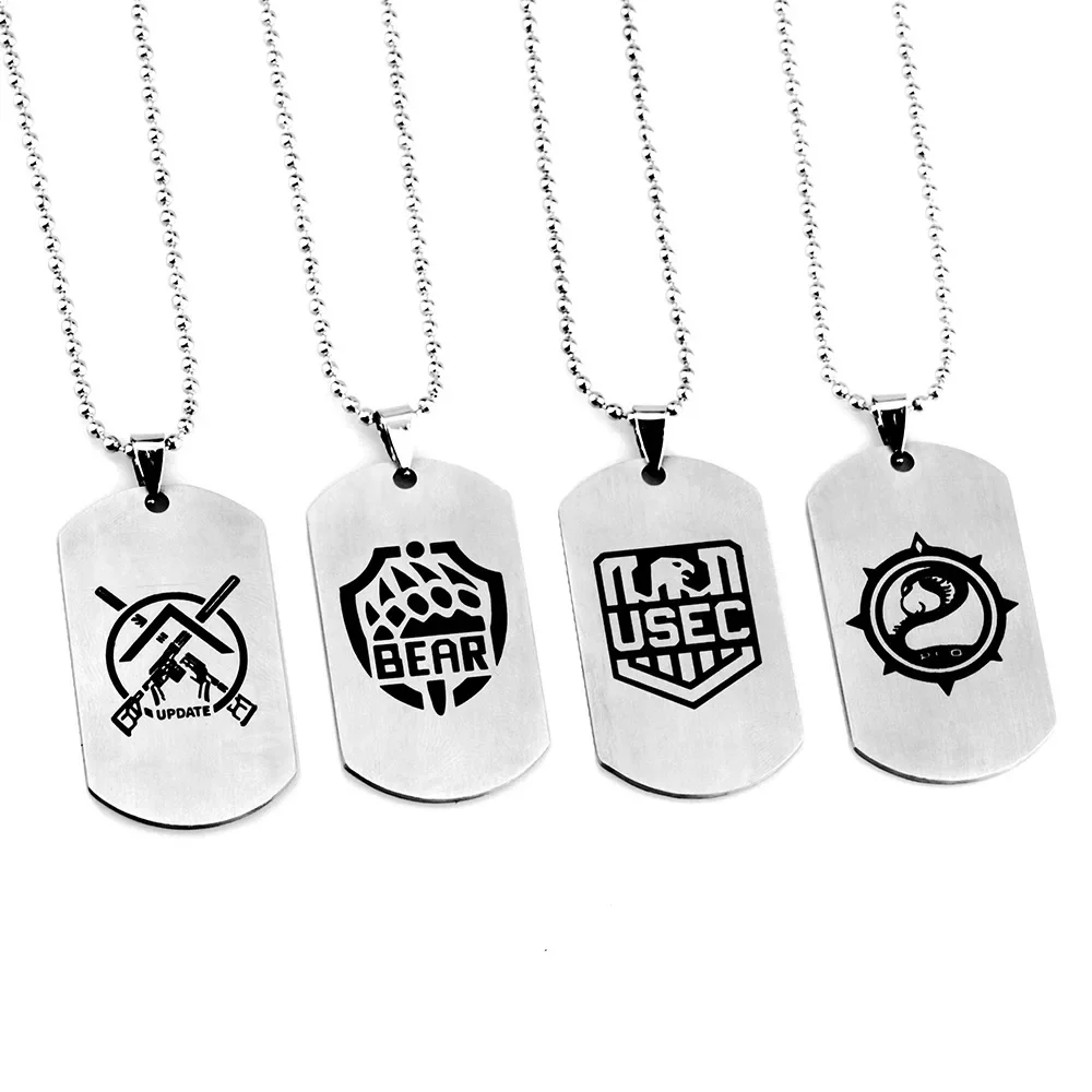 Russian Hot Game USEC Charm Necklaces&Pendants Game Peripherals Eacape form Tarkov Stainless Steel Enamel Keychain Jewelry Gifts
