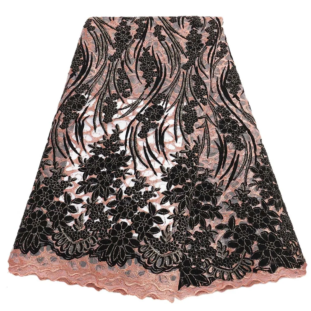 أحدث يتدفقون صافي نسيج الدانتيل النساء 5 ياردة تول الدانتيل المواد الخياطة فساتين الزفاف النساء أقمشة الدانتيل المخملية عالية الجودة