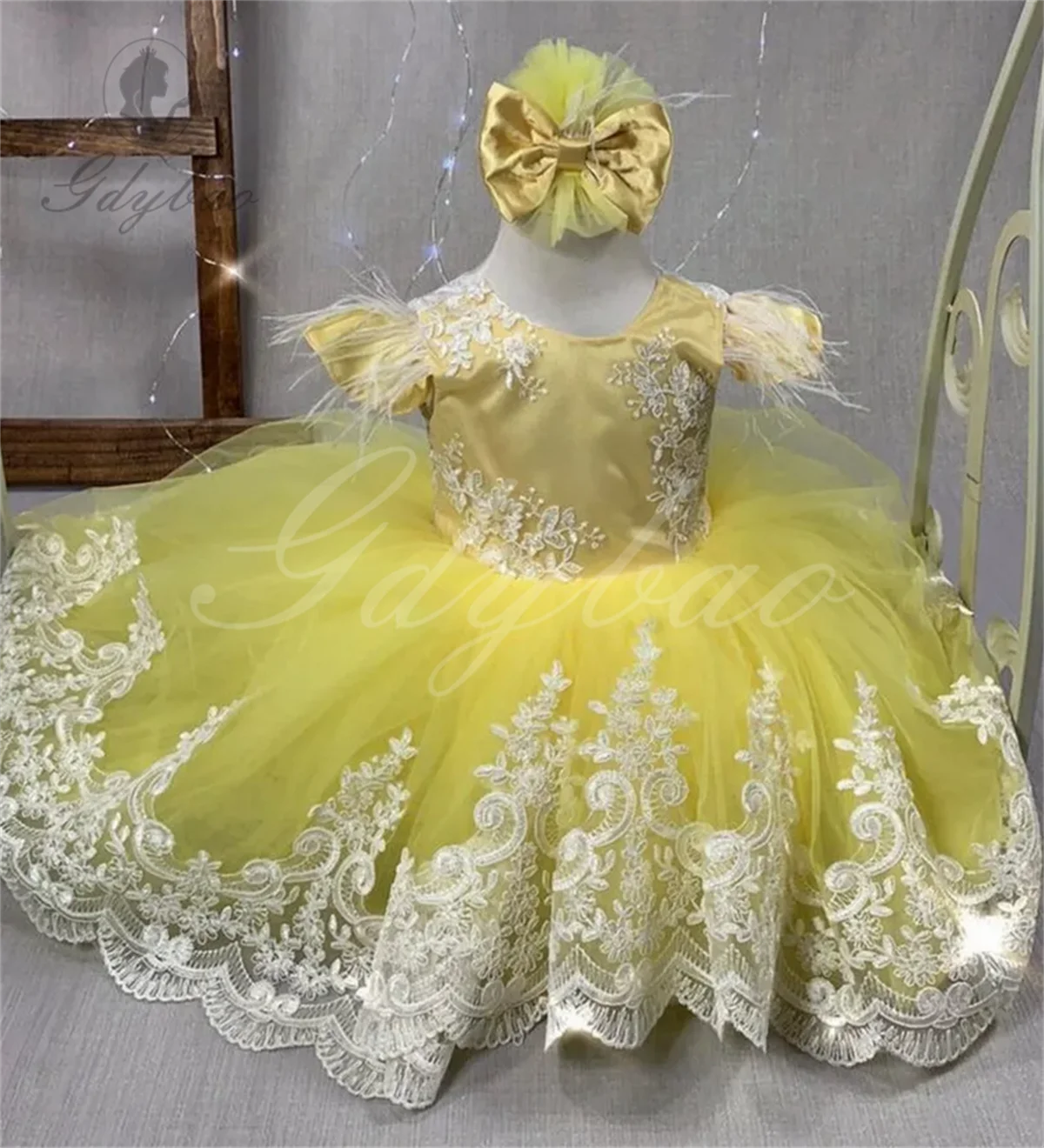 Girl Dress Princess Flower Girl Dresses Cute Bow Baby Girl Dress Birthday Party Dresses First Communion Dress