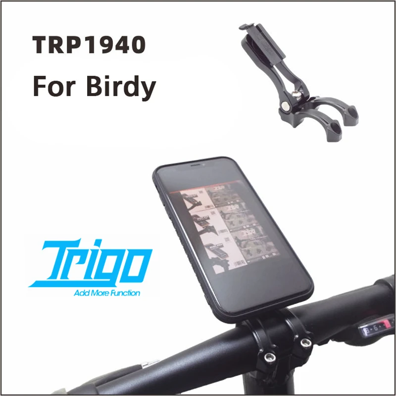 TRIGO TRP1940 Tempat Ponsel Sepeda EIEIO Tempat Komputer untuk Birdy Generation 3 Aksesori Sepeda Braket Lampu GOPRO