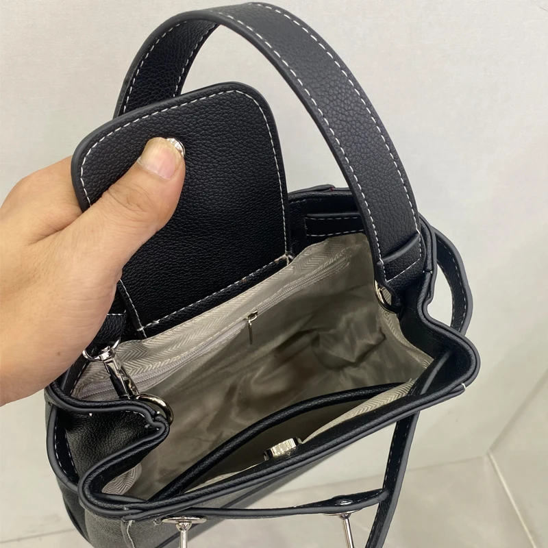 Bucket Bags For Women Luxury Designer Handbags And Purses 2023 New In  Fashion PU Leather Simple South Korea Shoulder Backpack