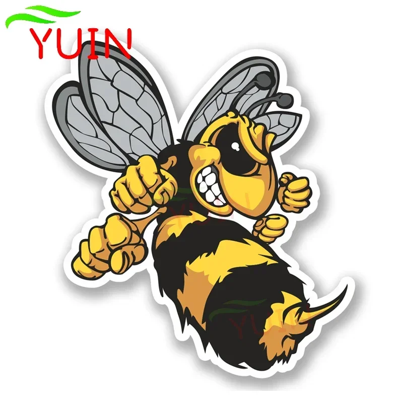 

Lovely Angry Cartoon Hornets Colored Car Sticker Personality PVC Graphic Decoration High Quality Waterproof Decal 14*13cm