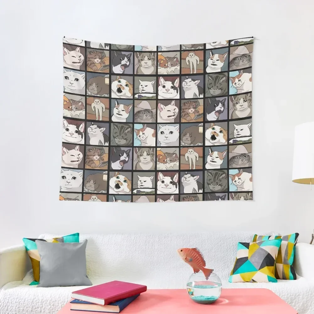 

Meme Cats 2.0 Tapestry Aesthetic Room Decor Room Decorator Bed Room Decoration Tapestry