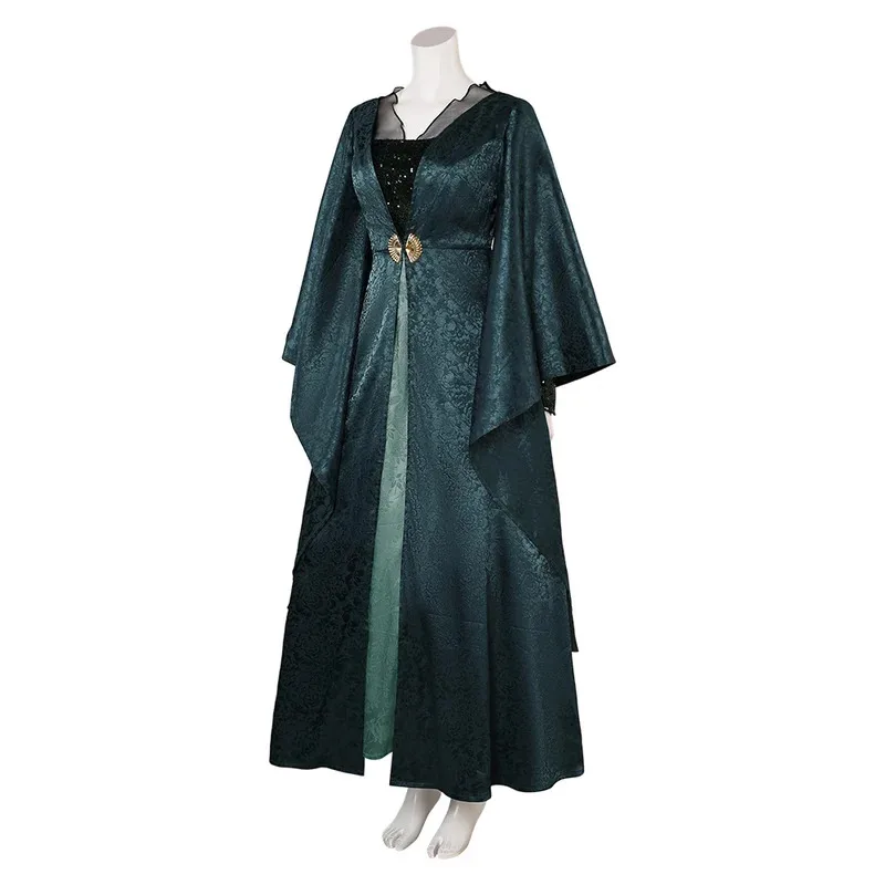 

Helaena Princess Cosplay Costume TV Dragon Role Play Dark Green Women Dress Adult Disguise Outfits Halloween Carnival Suit d/.;