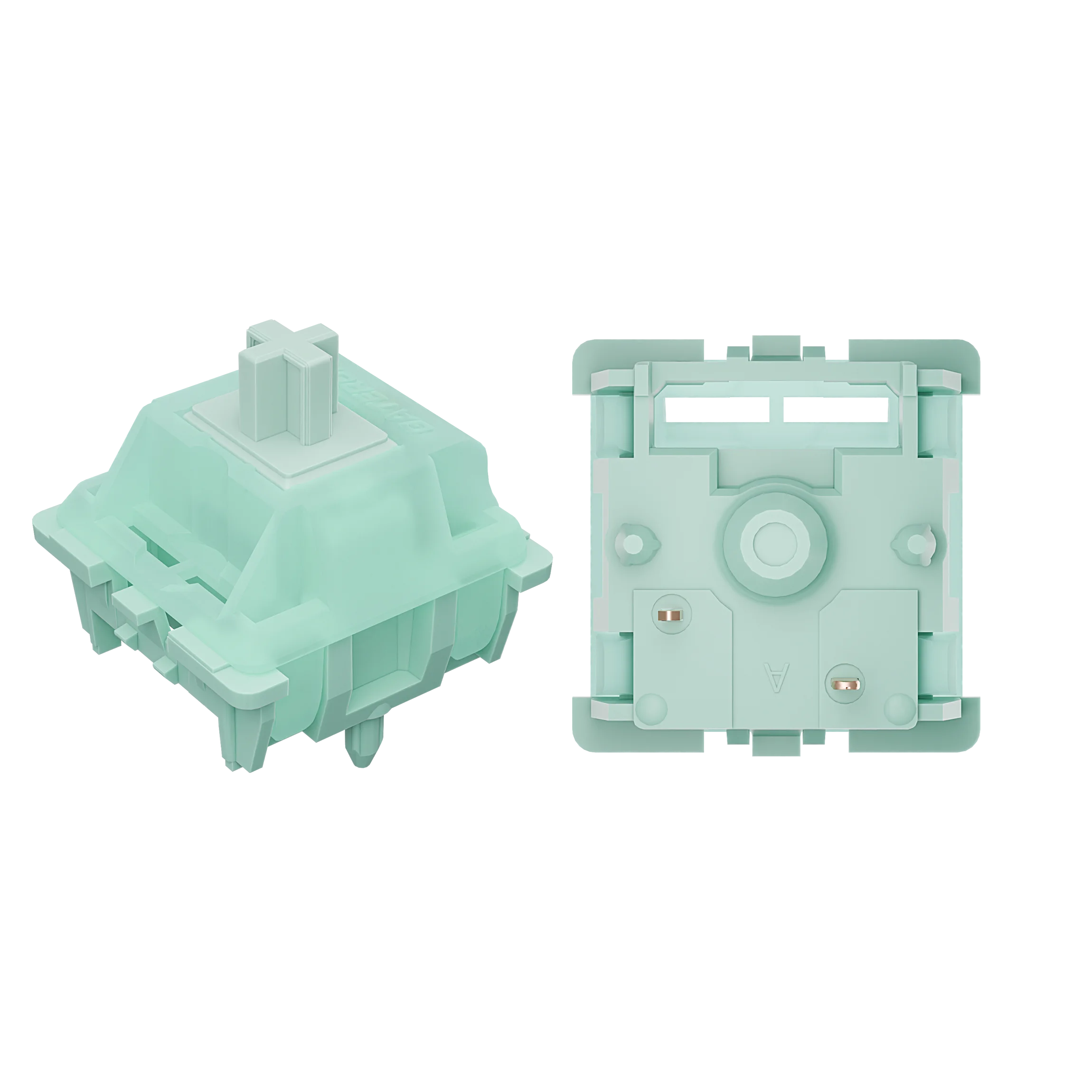 

GATERON Mint Dual-Stage Spring Switches for MX Mechanical Keyboard, 5-Pin Linear/55gf/Factory Pre-lubed/SMD LED Switches