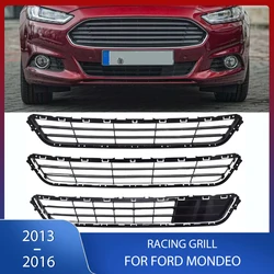 Car Front Bumper Grille Lower Racing Grill Cover Trim Chrome For Ford Mondeo 2013 2014 2015 2016