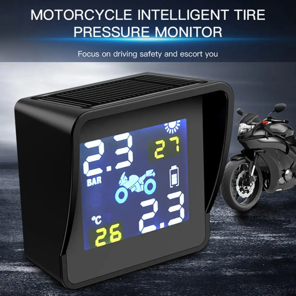 Professional Tire Pressure Monitor USB Rechargeable Safe Dustproof Tire Pressure Detector for Motorcycle