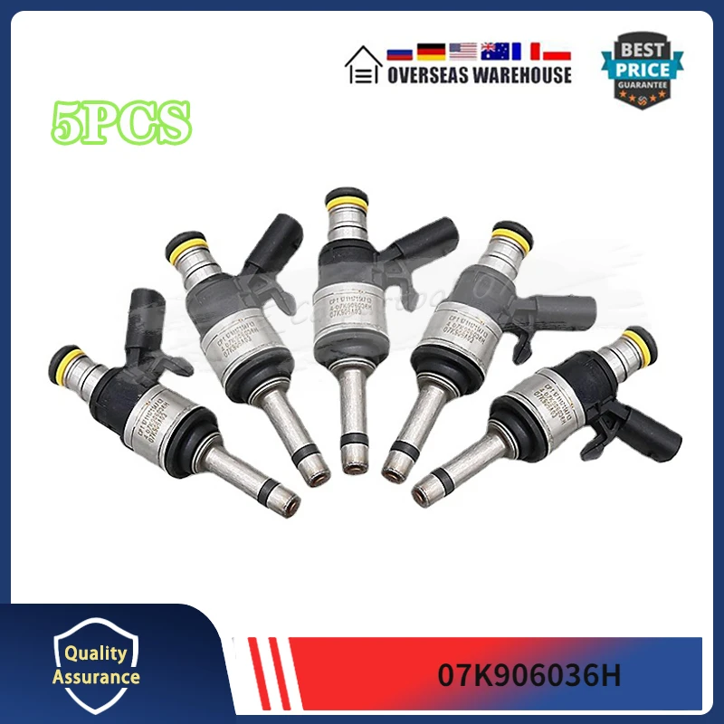 

07K906036H Fuel Injector Fits For 2016 Audi RS3 quattro FOR 2017 Audi TTRS Coupe/Roadster 8S Set Of 5