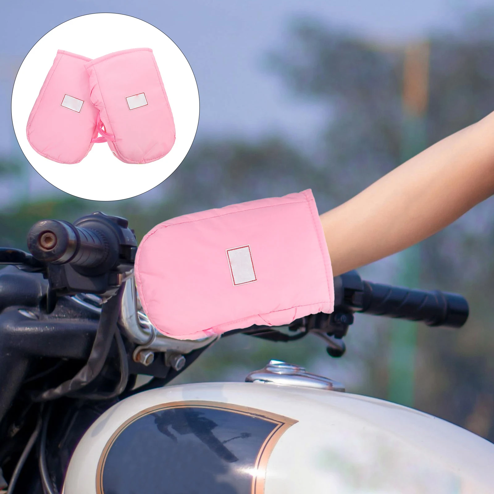 

1 Pair Motorcycle Winter Handlebar Gloves Warm Windproof Hand Warmer Mitts For Electric Bikes Scooters Atv Cycling Outdoor