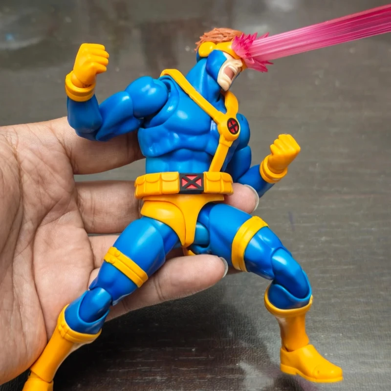Figura de Acción Articulada de PVC de Bandai S.H.Figuarts X-Men Cyclops Gamerverse, Juguete Coleccionable