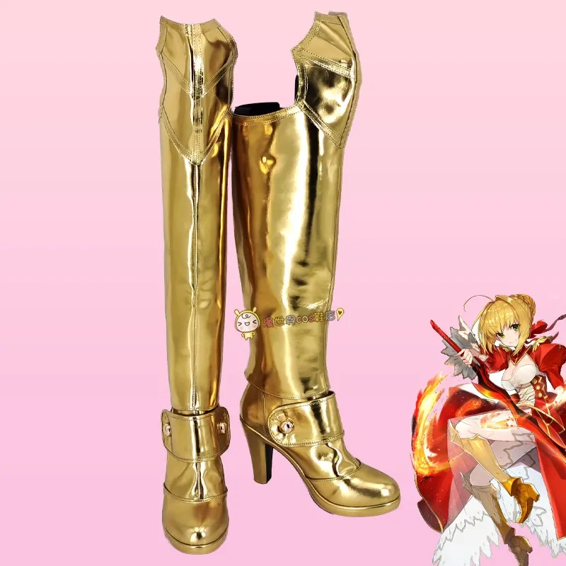 Anime Bride Saber Fate stay night Bride Cosplay Shoes Comic Halloween Carnival Cosplay Costume Prop Men Boots Cos