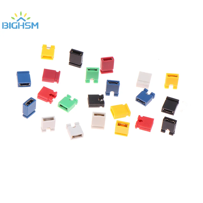 100Pcs PitchJumper Shorted Cap Headers Wire Housings SHUNT Black Tool Accessories
