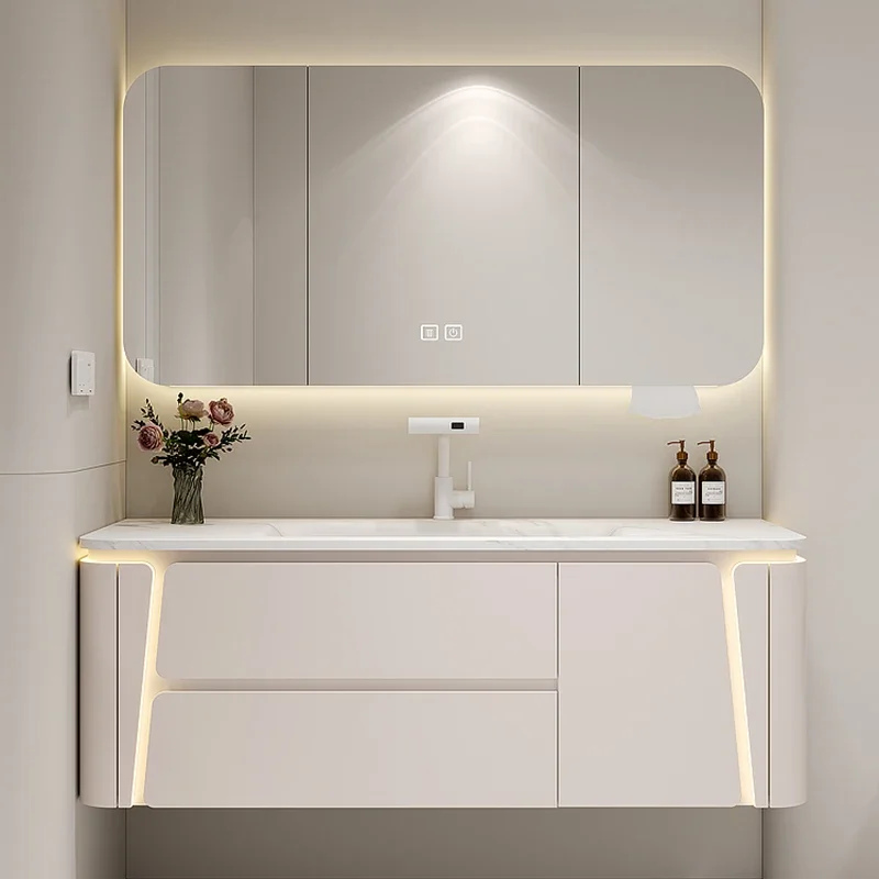 

Italian Design Bathroom Vanities Shelves With Mirror Modern Storage Bathroom Vanitie Multifunction Home Furniture Gabinetti LLBC
