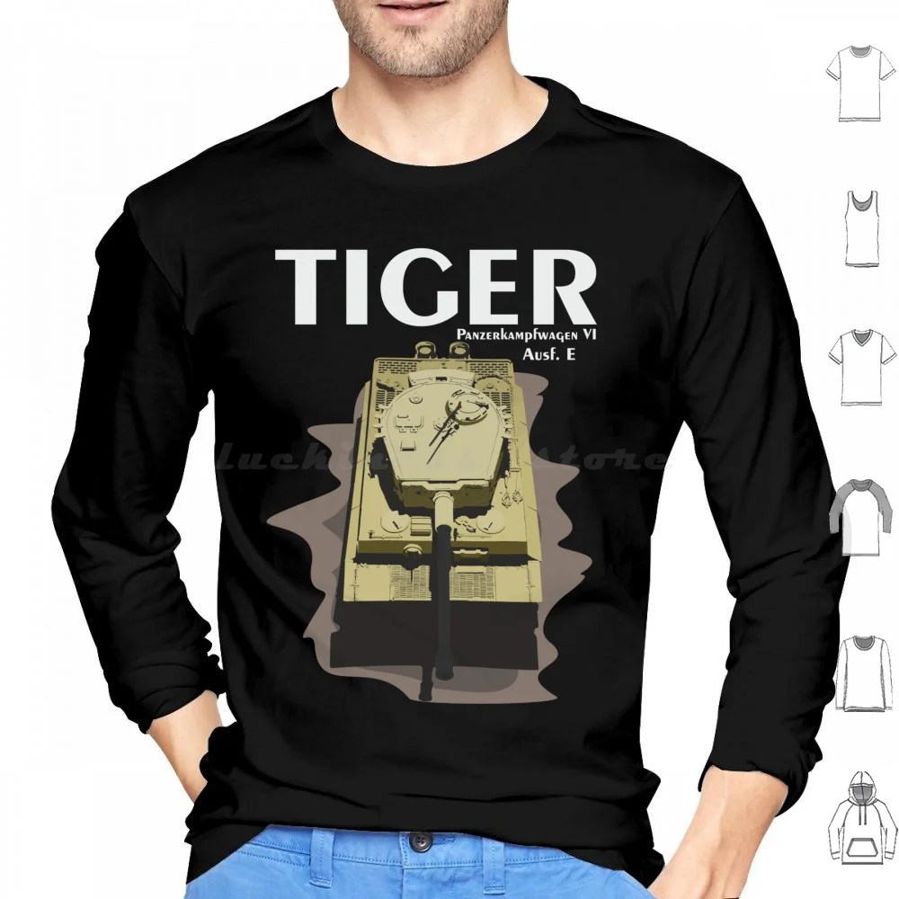 

Maneuvers Of The German Panzer Vi Tiger Tank Hoodies Long Sleeve With Tank Military Pz Vi Pz 6 Tiger Tank Heavy Tank