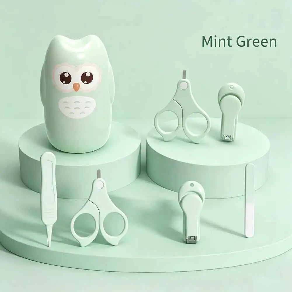 vvocci Baby Scissors Nail File Tweezers Manicure Kit and Pedicure kit for Baby Nail Care Set with Cute Cas Baby Nail Clippers